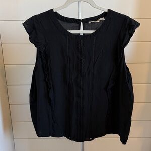 LOFT Black Sleeveless Blouse
